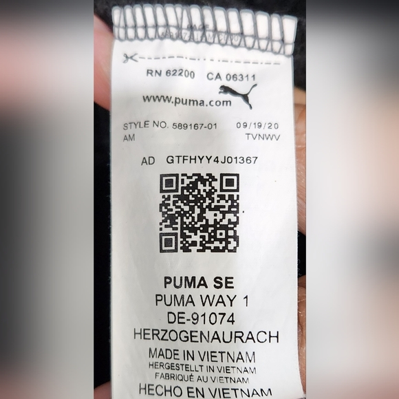 Puma black & white Rebel stripe sleeves hoodie pullover men's size 3XLT - Picture 9 of 11